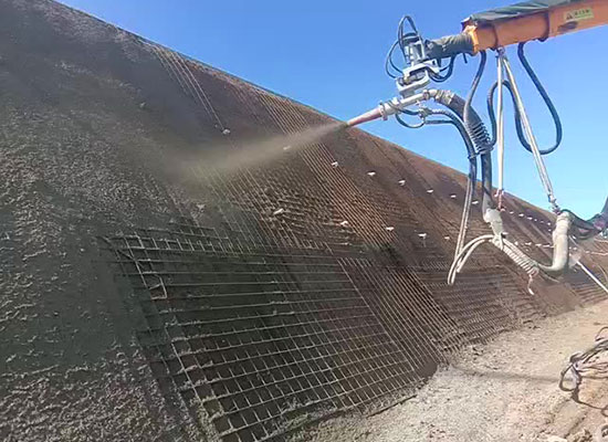 雄安新区工程混凝土湿喷台车施工视频